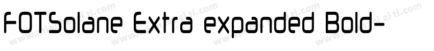 FOTSolane Extra expanded Bold字体转换
